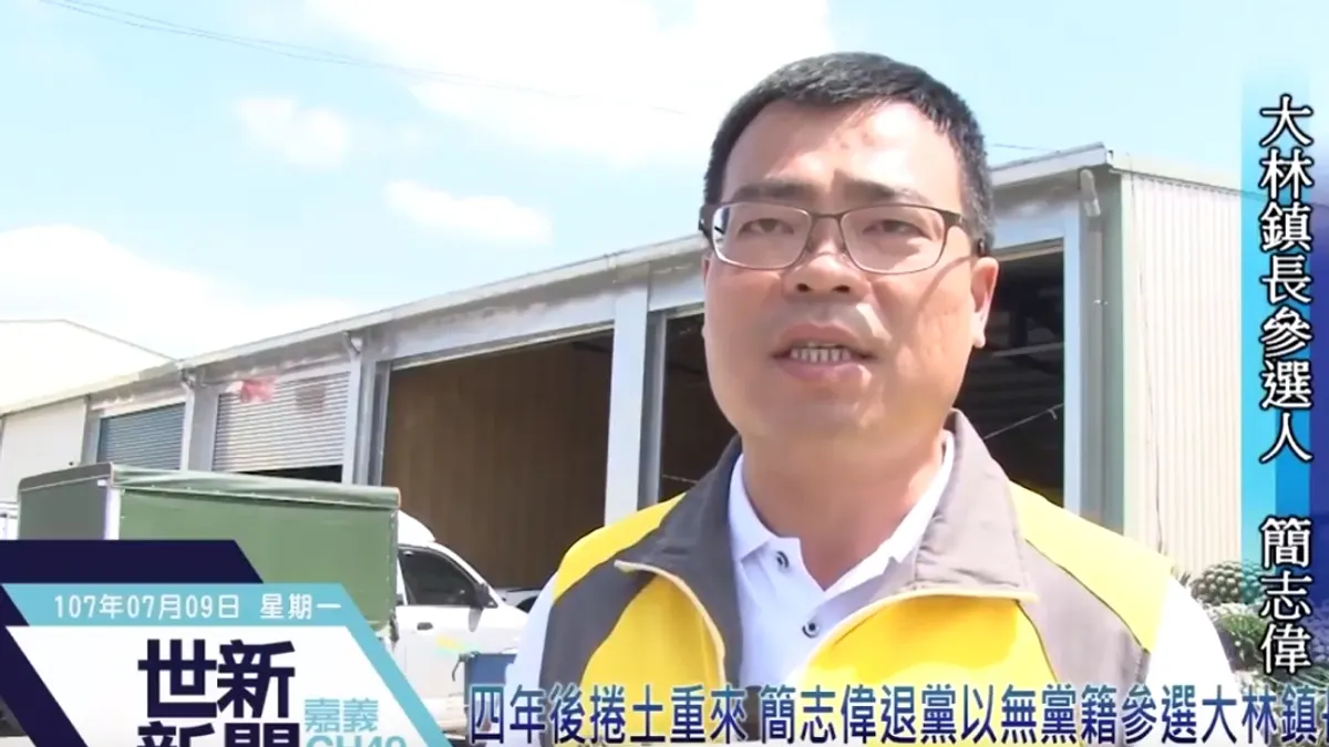 4年前選大林鎮長失敗,簡志偉舉債度日,靠著議題操作維持熱度,今年終於「圓夢」選上鎮長。(資料照,翻攝youtube頻道「 數位有線電視世新」) 4年前選大林鎮長失敗,簡志偉舉債度日,靠著議題操作維持熱度,今年終於「圓夢」選上鎮長。(資料照,翻攝youtube頻道「 數位有線電視世新」)