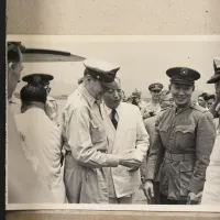 General MacArthur visiting Taiwan in 1950, photographed with Wu Kuo-chen, Sun Li-jen, and Kuei Yung-ching. (Hoover Institution, provided by the author.) General MacArthur visiting Taiwan in 1950, photographed with Wu Kuo-chen, Sun Li-jen, and Kuei Yung-ching. (Hoover Institution, provided by the author.)