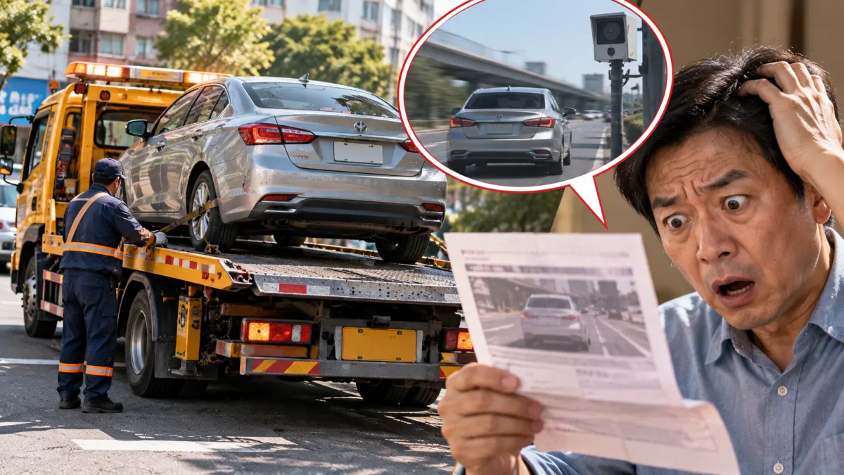 車子故障請拖吊車救援,沒想到竟收到超速罰單!(示意圖/AI生成)