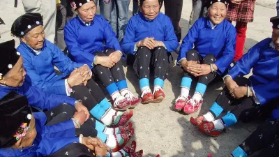 中國農村的纏足婦女。(農村信息網)