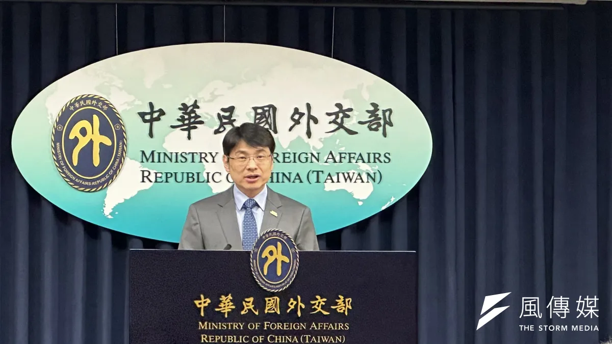 外交部發言人蕭光偉。(羅立邦攝)