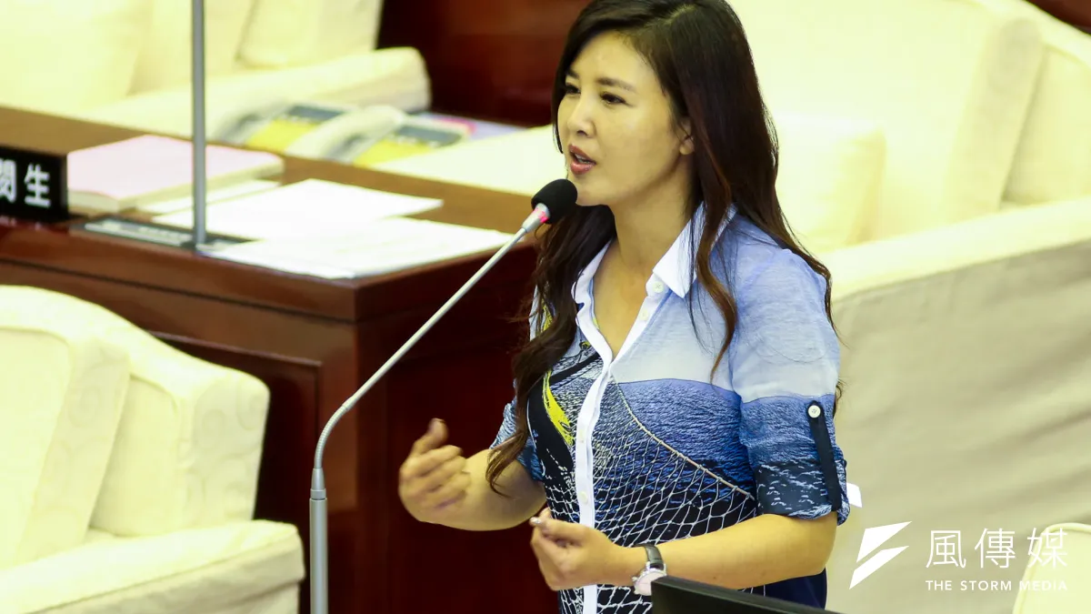 台北市議會今日開議,國民黨市議會黨團將於今日開會討論一致行動,圖為國民黨團書記長王欣儀。((資料照片,陳明仁攝)