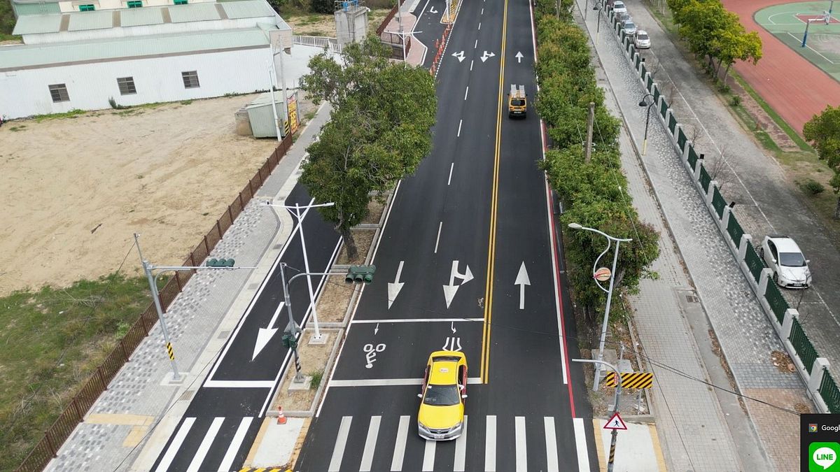 中興國中周邊暨行車安全道路改善工程已竣工 提供學童及行人安全通行環境
