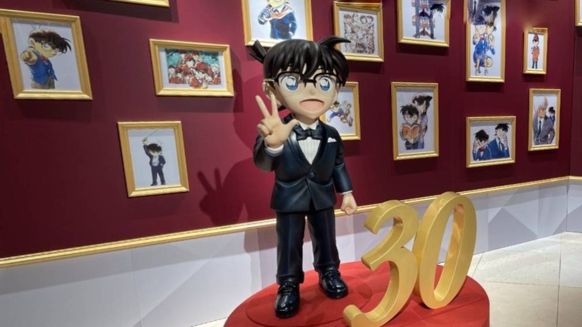 名偵探柯南連載30週年紀念展高雄場即日起在高雄夢時代盛大展出。(圖/徐炳文攝) 名偵探柯南連載30週年紀念展高雄場即日起在高雄夢時代盛大展出。(圖/徐炳文攝)