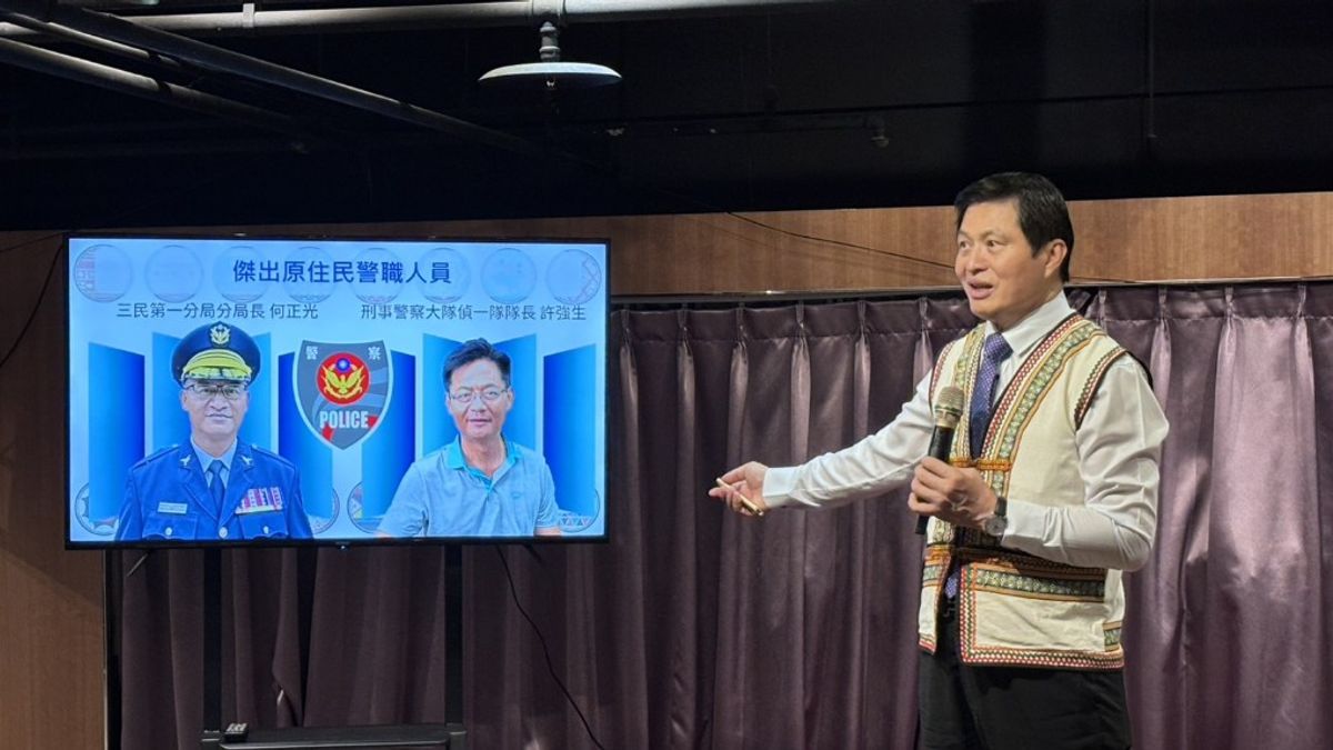 警察局長林炎田針對高雄市打詐儀錶板防詐宣導及介紹本局原住民重要警職人員。(圖/高雄市警察局提供) 警察局長林炎田針對高雄市打詐儀錶板防詐宣導及介紹本局原住民重要警職人員。(圖/高雄市警察局提供)