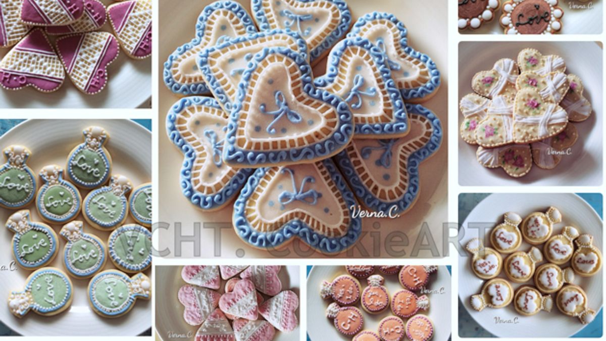 Verna弟弟婚禮餅乾系列,做工繁複,Verna卻樂在其中。(圖/Verna) Verna弟弟婚禮餅乾系列,做工繁複,Verna卻樂在其中。(圖/Verna)