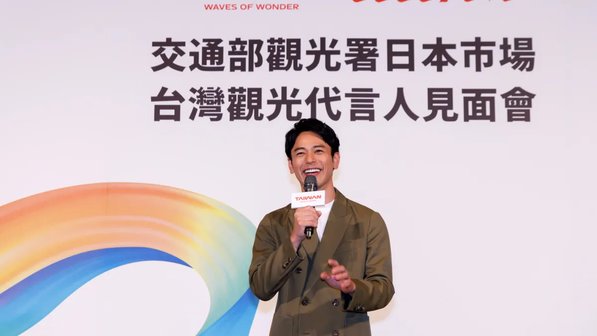 日本國民男神今(2024)年首次擔任臺灣觀光代言人,期盼將更多臺灣特色帶給日本民眾。(圖/觀光署)