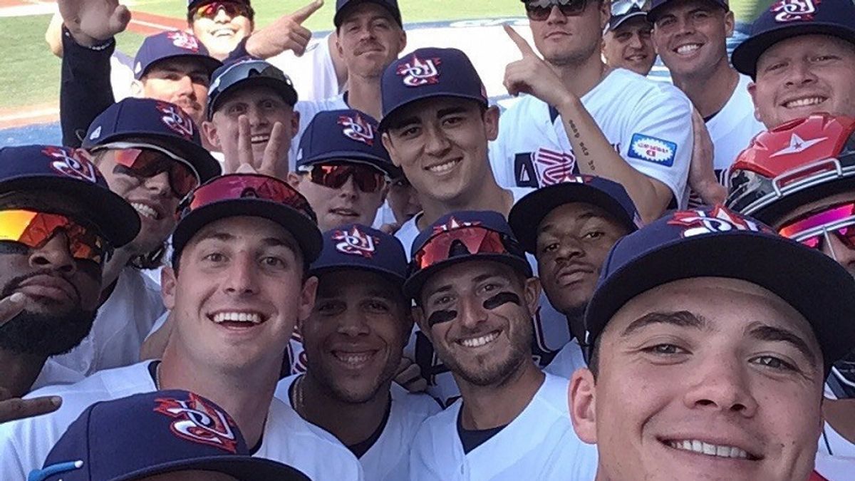 世界12強賽A組預賽開打,美國在首戰以9比0痛擊荷蘭。 (圖片取自WBSC推特) 世界12強賽A組預賽開打,美國在首戰以9比0痛擊荷蘭。 (圖片取自WBSC推特)