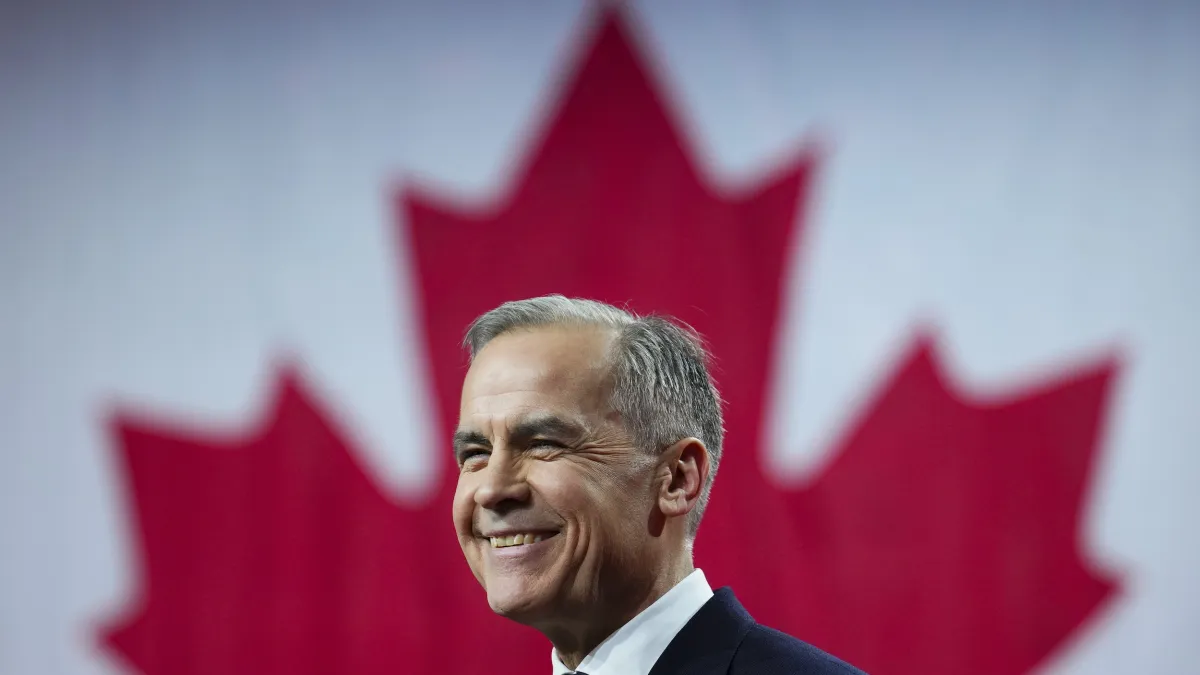 2025年3月9日,加拿大執政黨自由黨投票選出新黨魁卡尼(Mark Carney),這位獲得85.9%超高得票率的前央行總裁也將成為加國第24任總理。(美聯社)