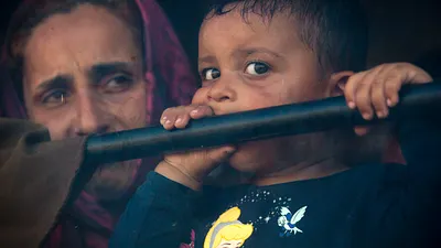 敘利亞難民兒童(美聯社)