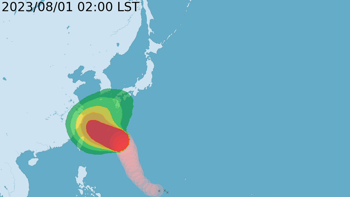 中央氣象局預測卡努颱風將在3日北轉。(圖/翻攝自中央氣象局) 中央氣象局預測卡努颱風將在3日北轉。(圖/翻攝自中央氣象局)