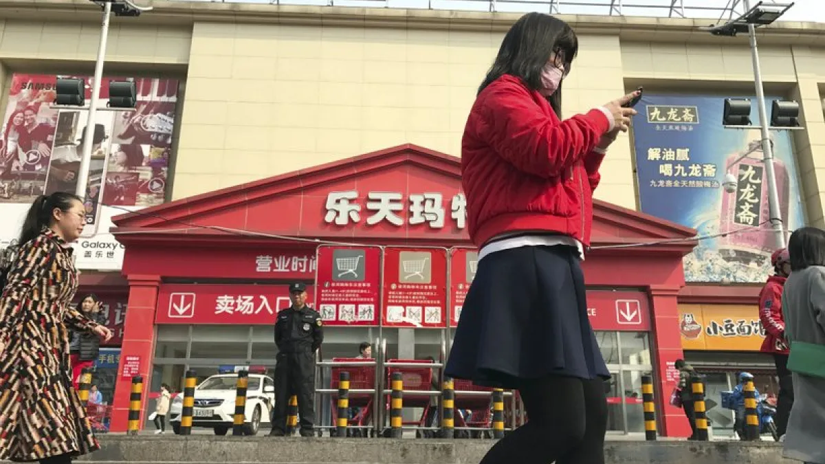 南韓樂天集團不堪虧損,決定出售樂天瑪特的中國門市(AP)