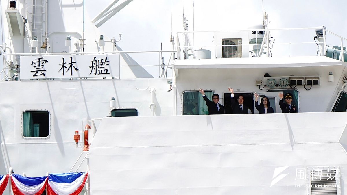 海巡署雲林艦15日成軍,總統賴清德主持典禮並登艦。(張曜麟攝) 海巡署雲林艦15日成軍,總統賴清德主持典禮並登艦。(張曜麟攝)