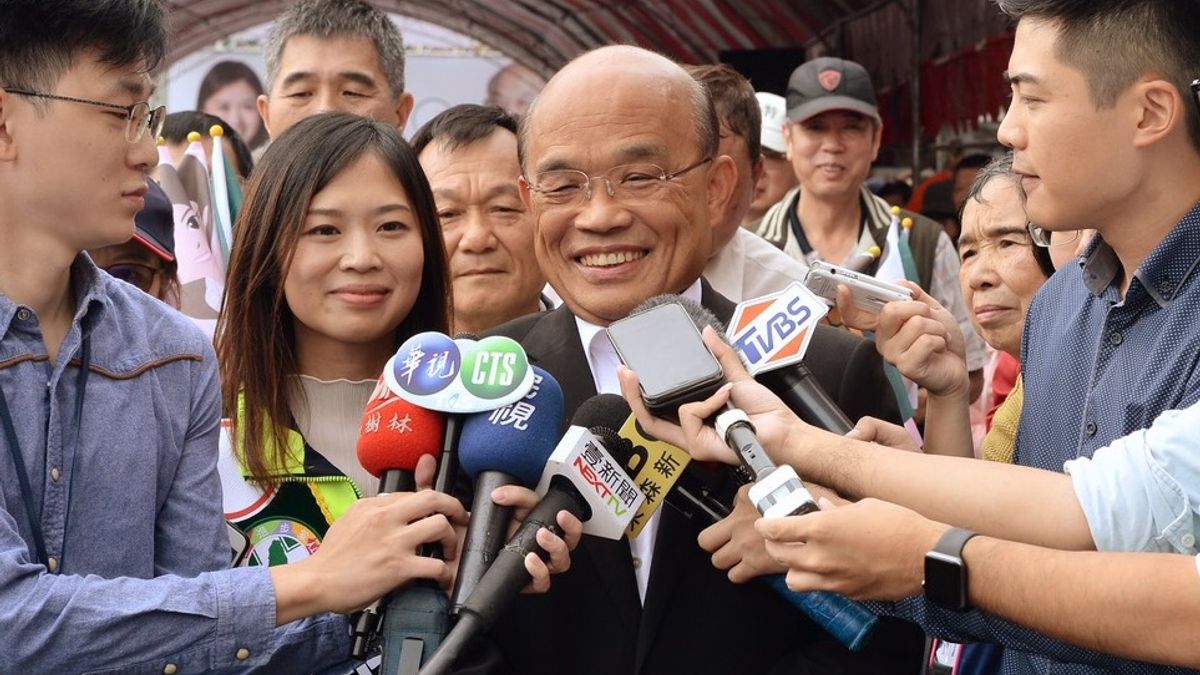 民進黨新北市長參選人蘇貞昌14日受訪時,呼籲國民黨新北市長參選人侯友宜不要再消費深澳。(蘇貞昌辦公室提供) 民進黨新北市長參選人蘇貞昌14日受訪時,呼籲國民黨新北市長參選人侯友宜不要再消費深澳。(蘇貞昌辦公室提供)