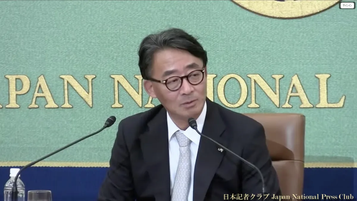 JR東日本は経営ビジョン「勇翔2034」のもと、安全と安心を基盤にモビリティ事業の成長と新領域の開拓を加速させる。(写真/日本記者クラブ提供)
