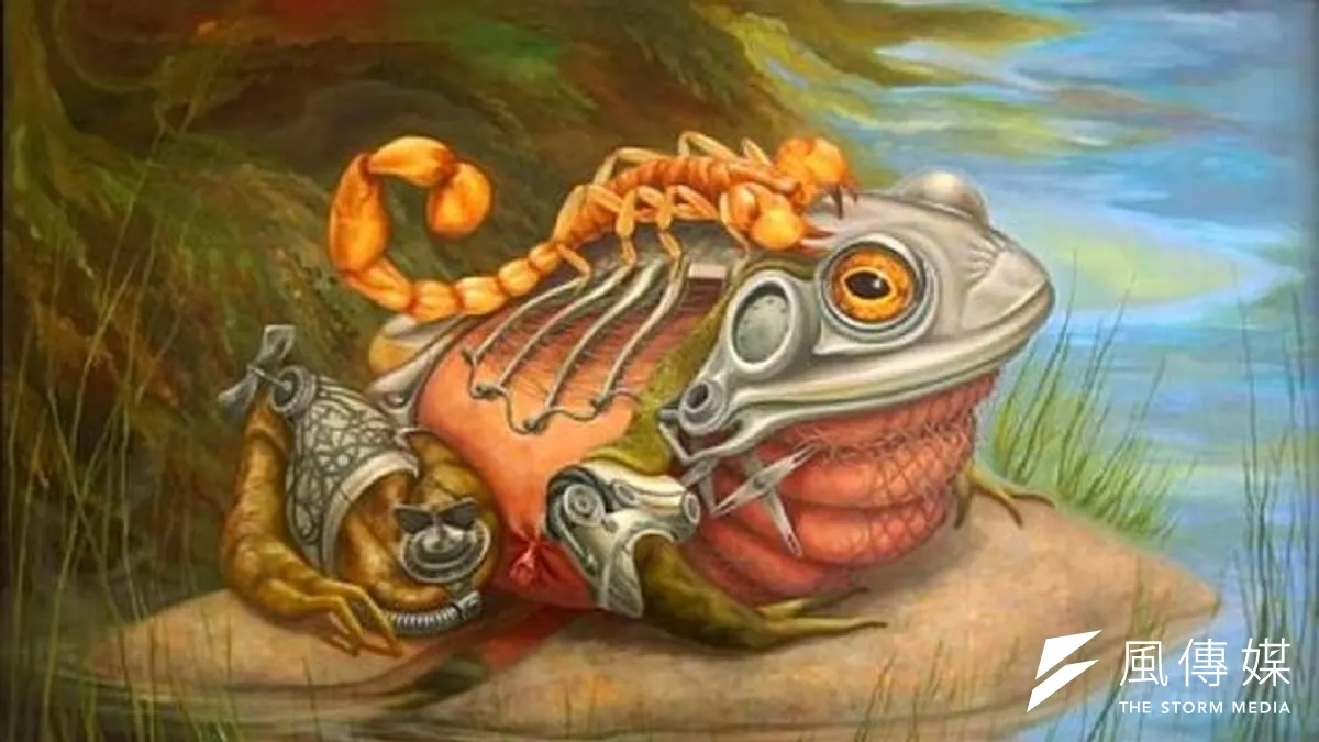 關於政治,青蛙與蠍子的寓言可以很傳神的敘述,原來讓政治無法到達美好彼岸的竟就是笨與壞的本性而已。(取自網路)