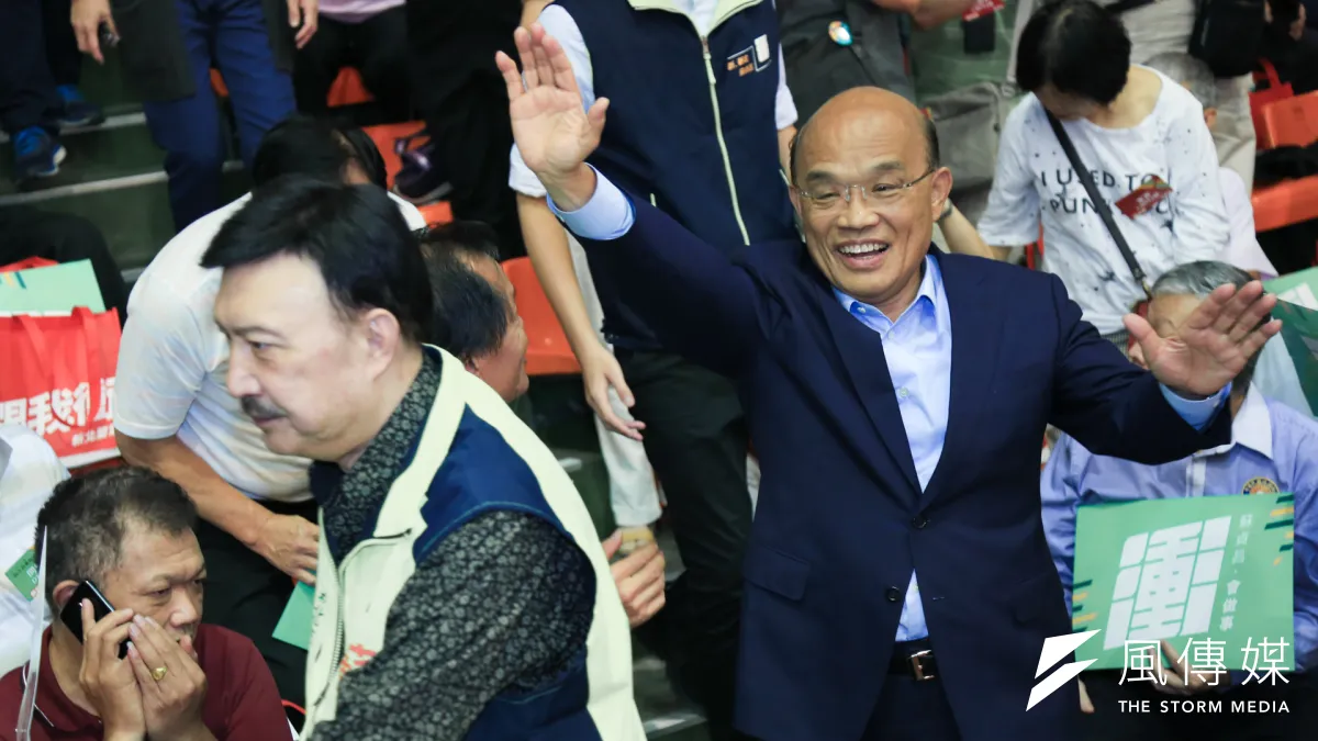 新北市長參選人蘇貞昌。(簡必丞攝)