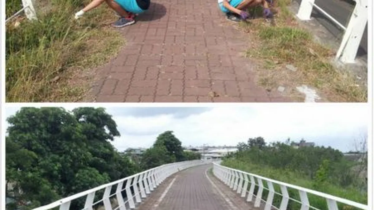 愛鄉除草整理環境 北港高中畢業生身體力行