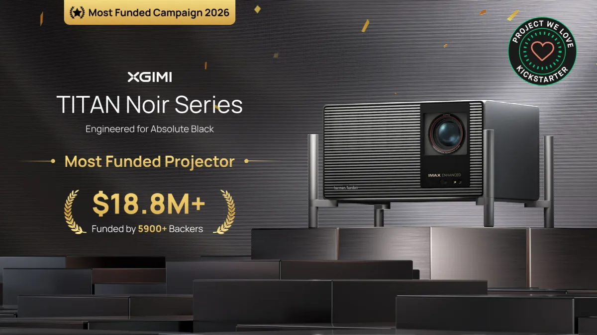 XGIMI Concludes Crowdfunding Campaign for TITAN Noir Series 4K Projectors, Raising Over $18.8 Million as Kickstarter's Highest-Funded Campaign of 2026