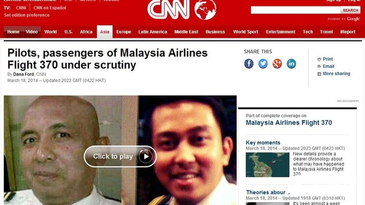 CNN密集報導馬航新聞,博得不少點閱率(取自網路) CNN密集報導馬航新聞,博得不少點閱率(取自網路)