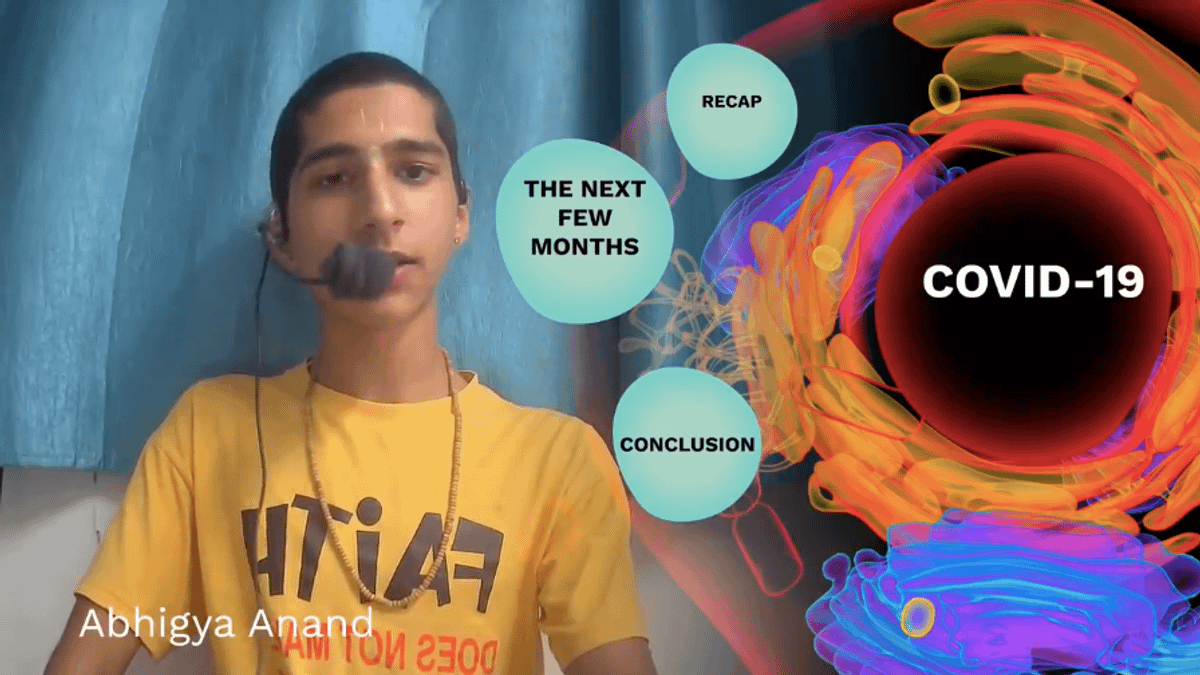 印度神童釋出新預言,曝疫情高峰結束的時間點。(圖 / 翻攝自YouTube) 印度神童釋出新預言,曝疫情高峰結束的時間點。(圖 / 翻攝自YouTube)