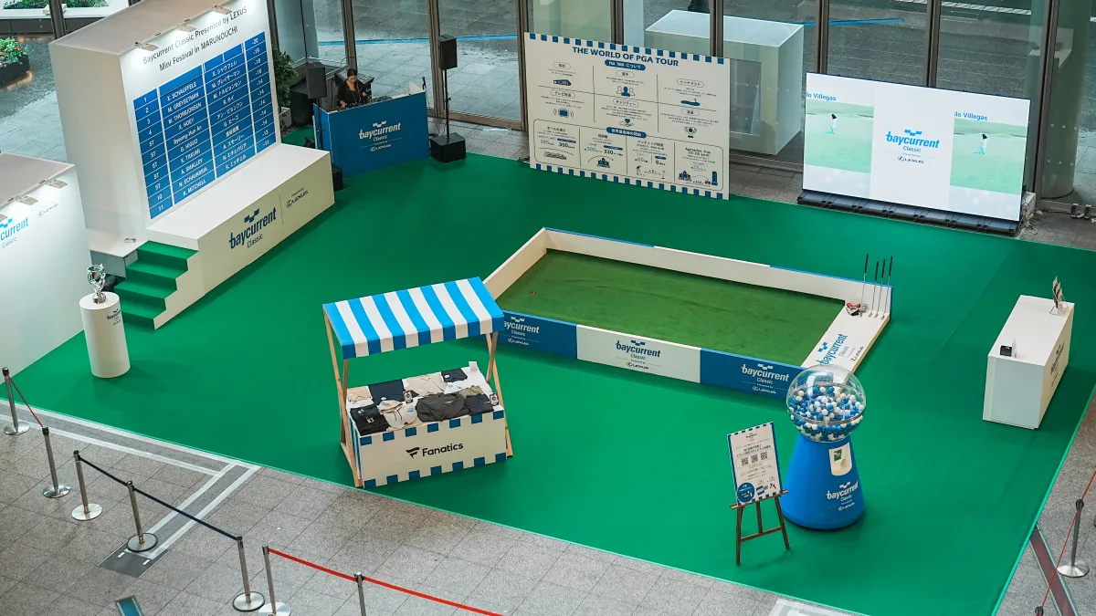10月に開幕するPGAツアー公式戦「ベイカレントクラシック」の魅力を伝える体験型イベントが、9月11日から13日まで東京・丸の内で開催され、豪華ゲストの登壇や多彩な企画でにぎわいを見せた。(写真/Baycurrent Classic PR担当提供)