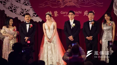 余天女兒余苑綺婚禮。(甘岱民攝)
