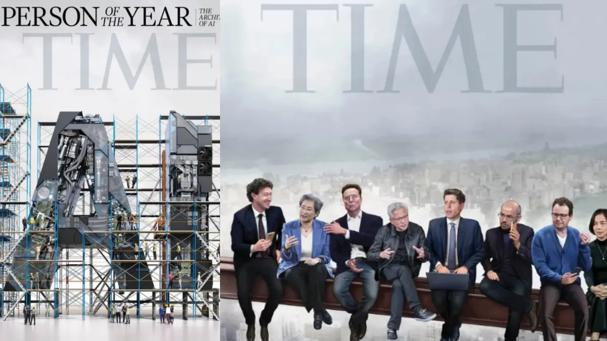 美國《時代雜誌》(TIME)風雲人物名單,最終的殊榮頒給了「AI設計師們」,其中包括黃仁勳(Jensen Huang)和蘇姿丰(Lisa Su)。(圖/取自時代雜誌)