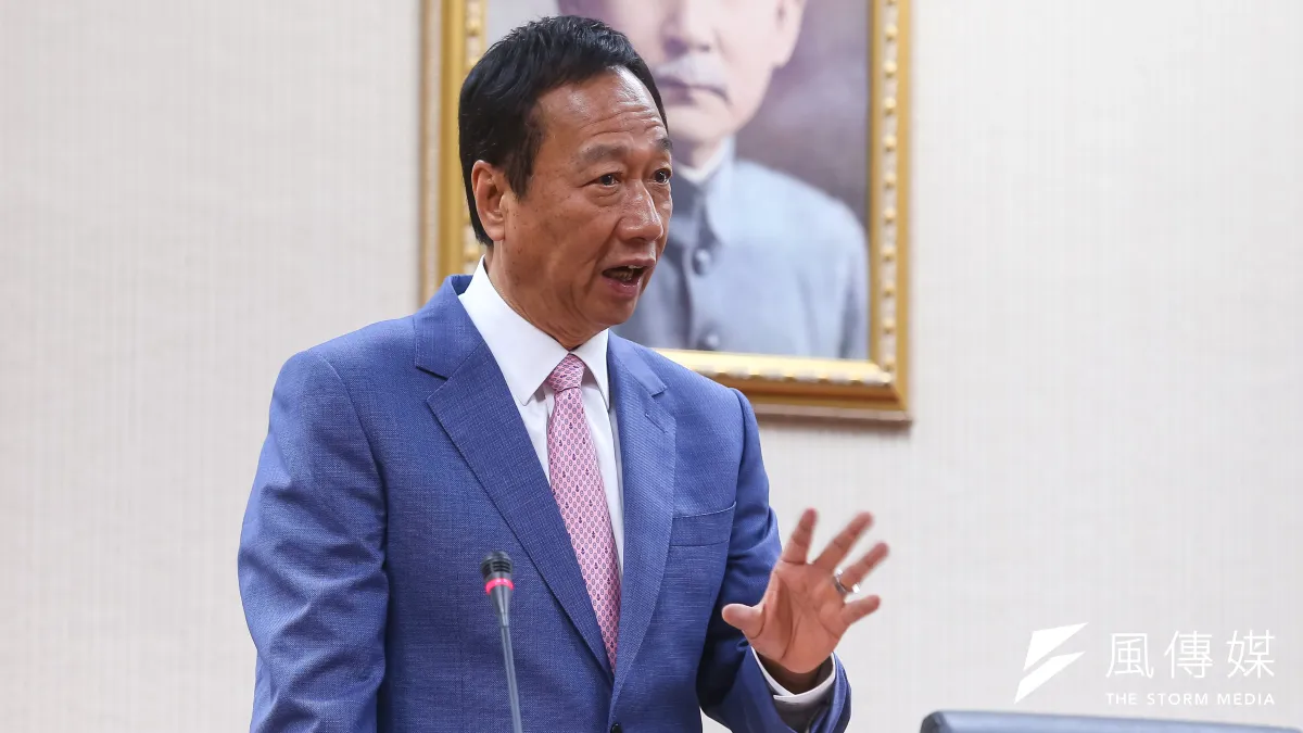 國民黨總統初選參選人郭台銘(見圖)4日至立院拜會國民黨立院黨團,力爭黨內立委支持科技立法。(顏麟宇攝)