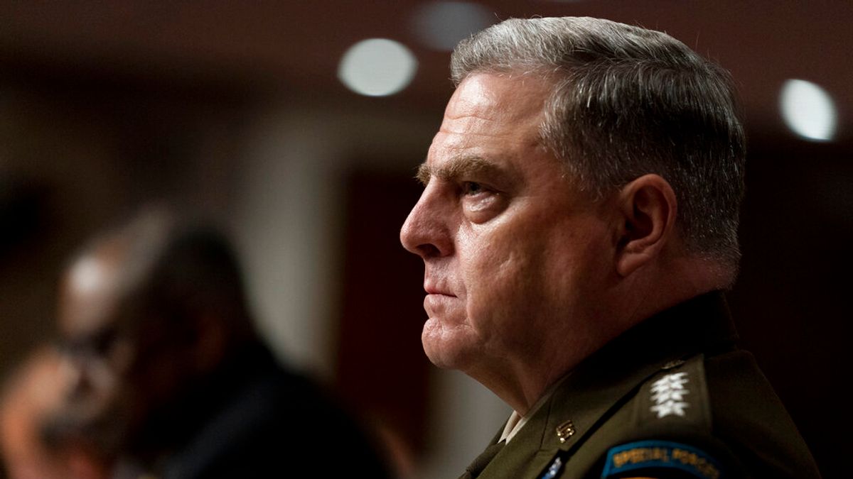 美國國防部長奧斯丁與參謀首長聯席會議主席米利17日連袂出席參議院撥款委員會的預算聽證會。(美聯社) 美國國防部長奧斯丁與參謀首長聯席會議主席米利17日連袂出席參議院撥款委員會的預算聽證會。(美聯社)