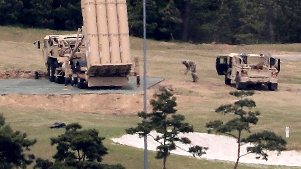 部署在南韓慶尚北道星州郡的薩德反飛彈系統。(美聯社) 部署在南韓慶尚北道星州郡的薩德反飛彈系統。(美聯社)