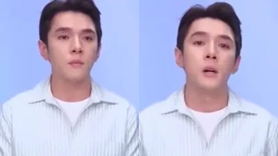 李佳琦11日直播時哽咽鞠躬,二度道歉。(圖/翻攝自微博)