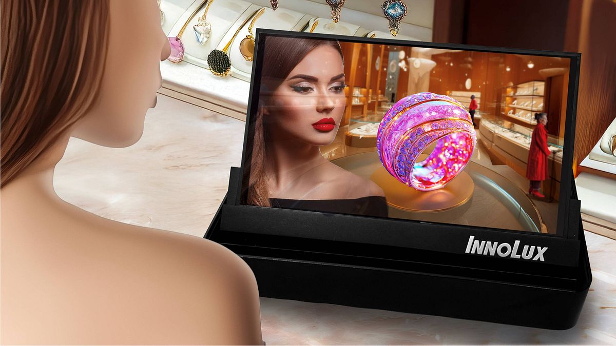 圖說:群創9.6吋MicroLED Smart Mirror智慧鏡面顯示器。(圖/群創光電提供) 圖說:群創9.6吋MicroLED Smart Mirror智慧鏡面顯示器。(圖/群創光電提供)