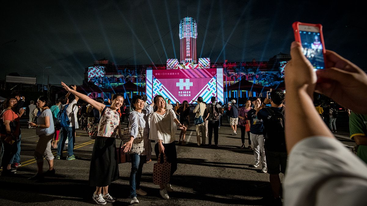 為慶祝國慶,總統府7日晚間舉辦光雕秀。(總統府) 為慶祝國慶,總統府7日晚間舉辦光雕秀。(總統府)