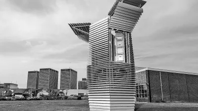 霧霾淨化塔約七公尺高,能藉由離子技術來過濾空氣。(來源:Studio Roosegaarde)