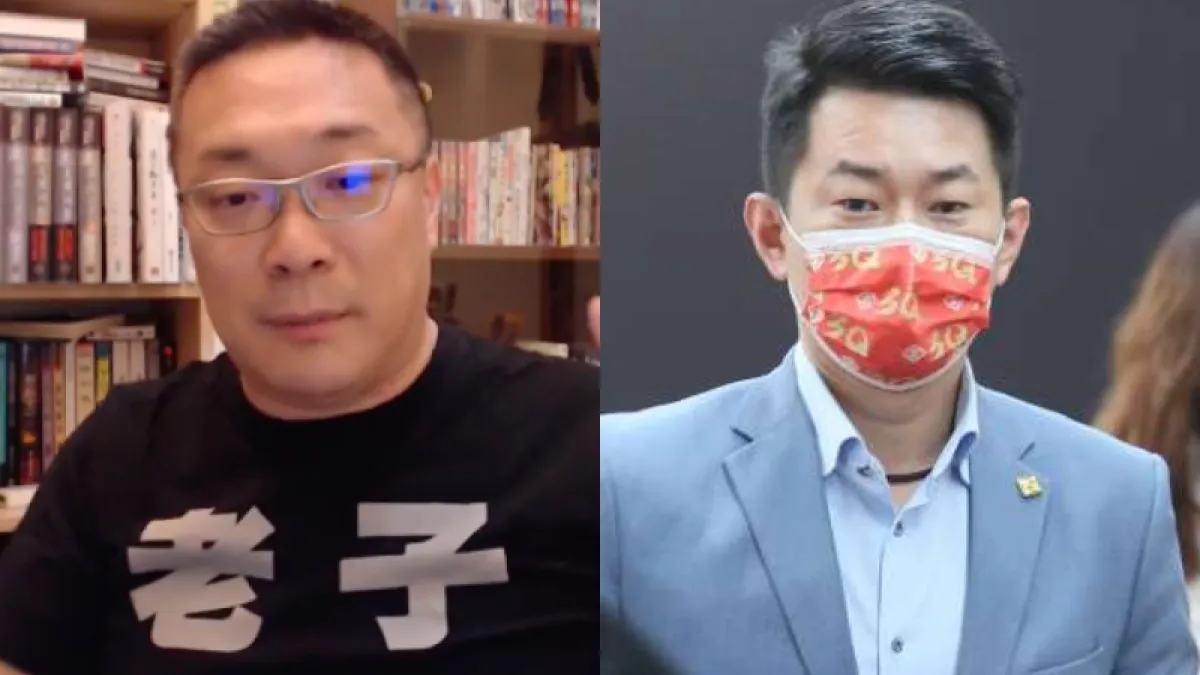 名嘴朱學恒引用台灣基進立委陳柏惟的話「獅子不能決定獼猴要幹嘛」,「你也不能明白陳柏惟在質詢什麼!」(資料照,取自朱學恒臉書、柯承惠攝/照片合成:風傳媒)