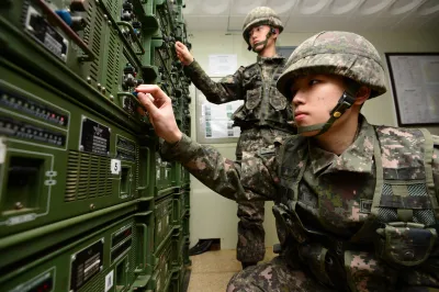 南韓軍方8日重啟對北韓心戰喊話(美聯社) 南韓軍方8日重啟對北韓心戰喊話(美聯社)