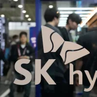 韓国のメモリー半導体大手、SKハイニックスの展示会ブース。(AP通信) 韓国のメモリー半導体大手、SKハイニックスの展示会ブース。(AP通信)