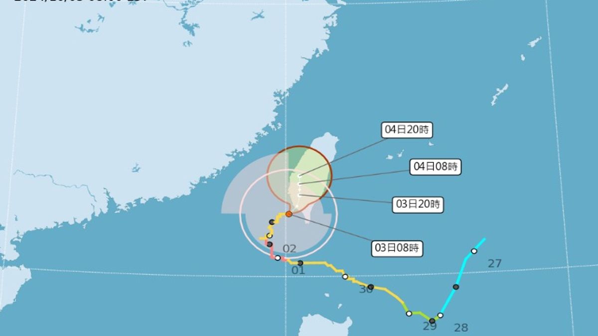 山陀兒颱風最新路徑。(圖/翻攝自中央氣象署) 山陀兒颱風最新路徑。(圖/翻攝自中央氣象署)