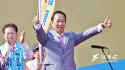 郭台銘(見圖)2019年出馬爭取2020總統大選國民黨提名權,卻受到韓國瑜的強力挑戰。(資料照,盧逸峰攝)