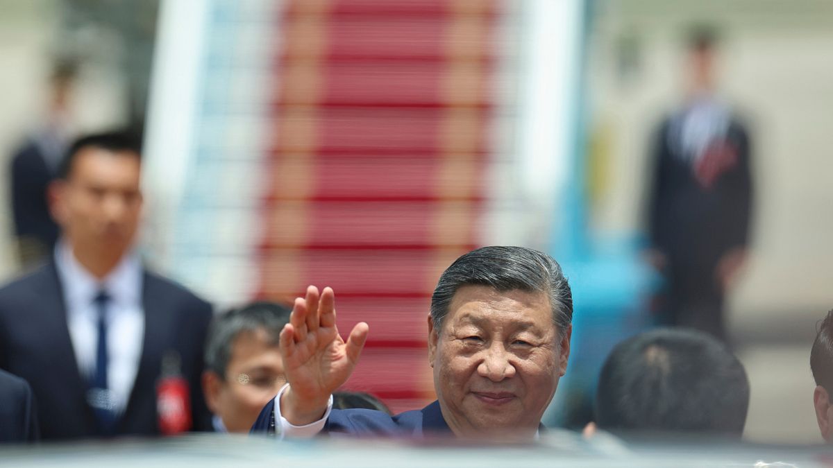 2025年4月14日,中國國家主席習近平赴河內對越南進行國事訪問。(美聯社) 2025年4月14日,中國國家主席習近平赴河內對越南進行國事訪問。(美聯社)