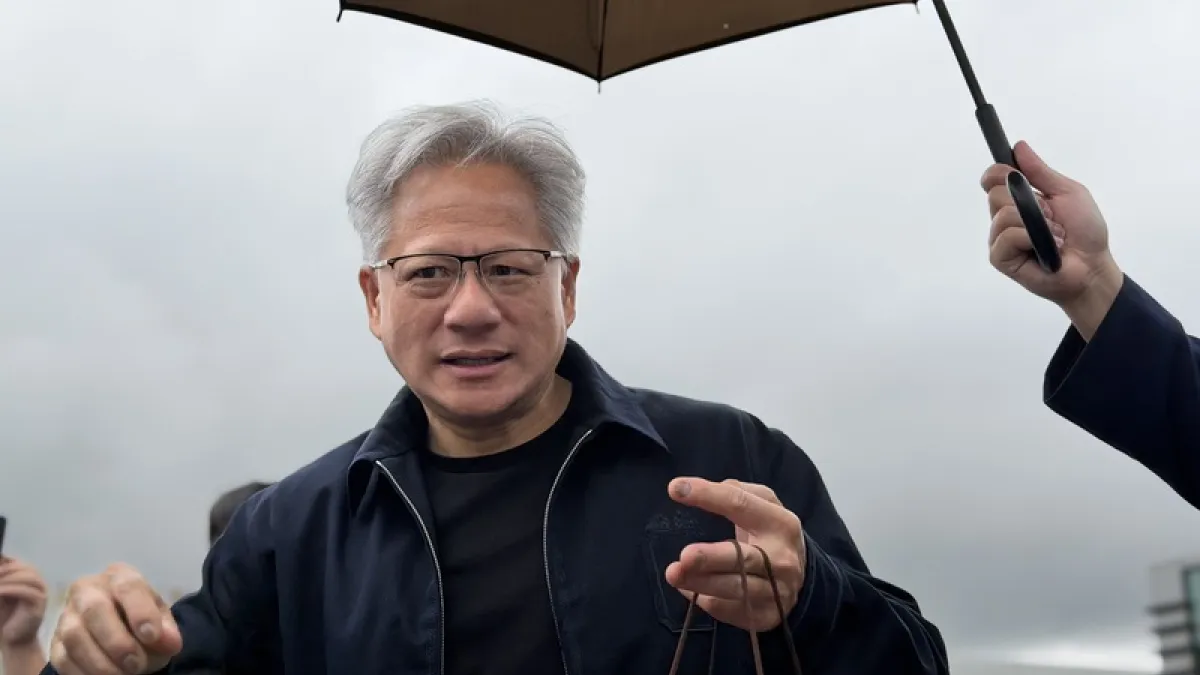 輝達執行長黃仁勳推出了AI代理人的安全工具。(資料照,中央社)
