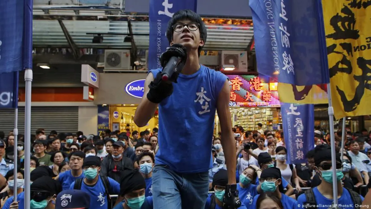 流亡德國的香港本土派政治領袖黃台仰。(DW)