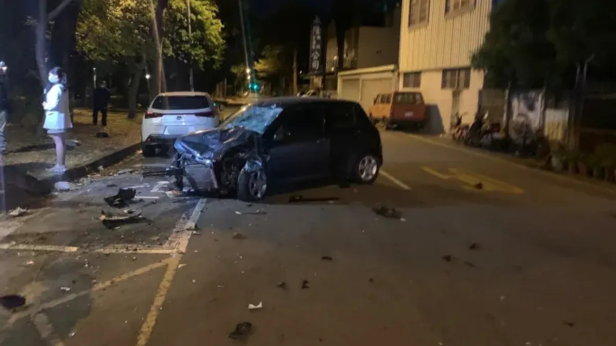 台中15日出現「殺人車禍」。(圖/翻攝自記者爆料網)