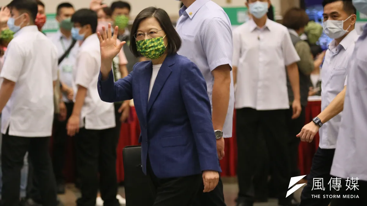 民進黨於7月17日舉行第二十屆第一次全國黨代表大會,主席蔡英文出席。(資料照,柯承惠攝)
