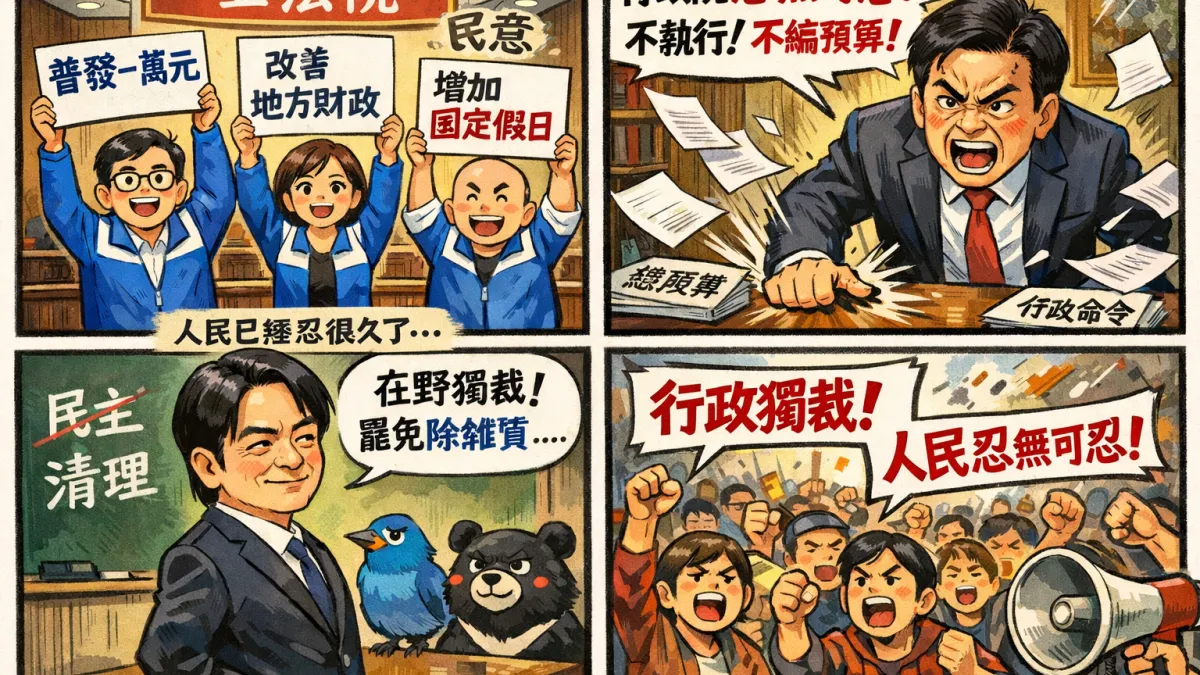 忍無可忍。(圖文設計:Chu Johnson;漫畫生成:ChatGPT.)
