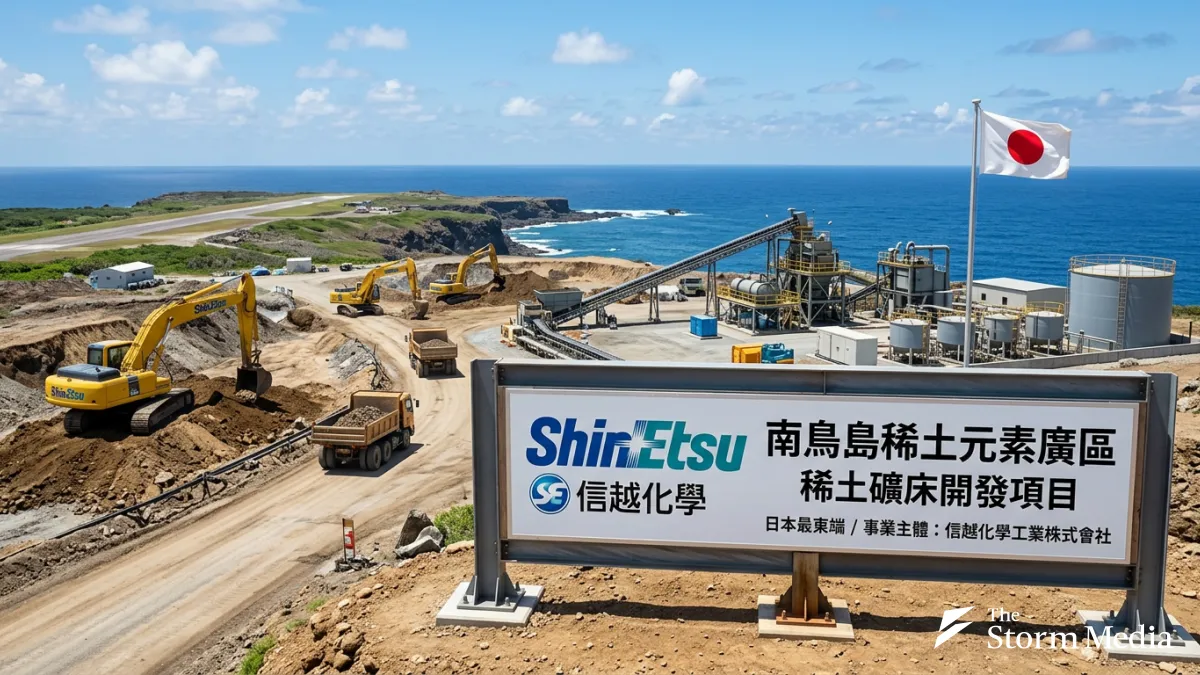The Japanese government announced plans to develop rare earth resources near South Bird Island, while Shin-Etsu Chemical announced plans to build a rare earth refinery (AI-generated illustration)