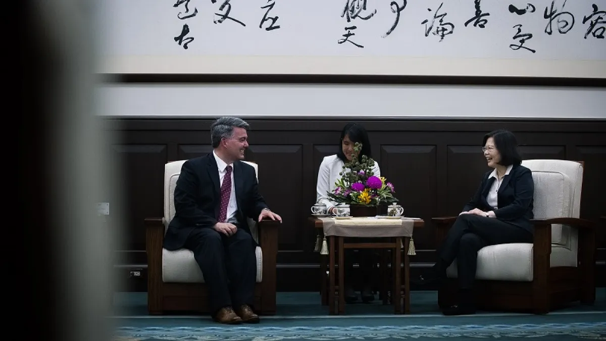 蔡英文總統與代表參議院外交委員會的賈德納參議員會面。(總統府)
