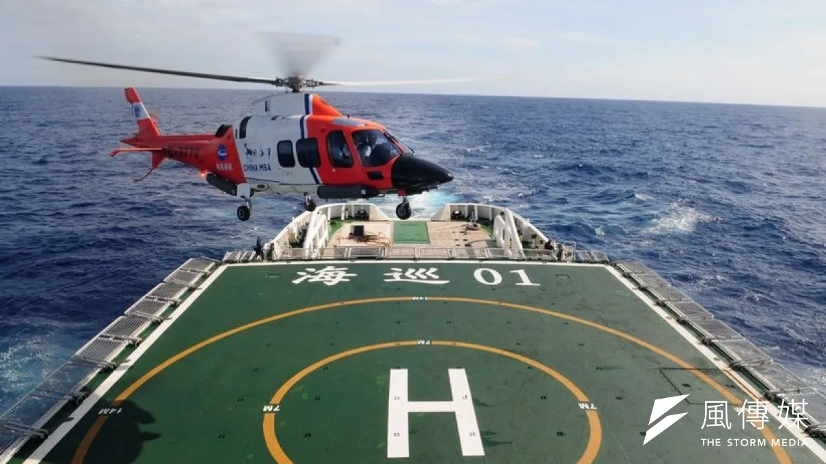 中國「海巡01」在馬航MH370班機搜尋任務中建立奇功,接收到班機黑盒子發出的訊號。(取自網路)