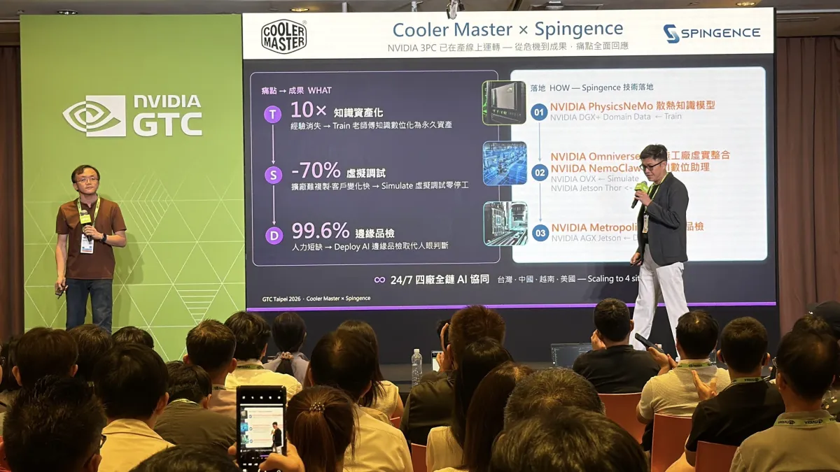 Cooler Master and Spingence Launch Global AI Manufacturing Initiative: Implementing NVIDIA Three-Computer Architecture to Create a Multinational "Digital Brain"
